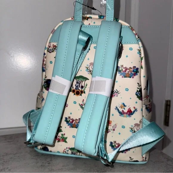 Loungefly Disney Princess Companion Floral Mini Backpack - Picture 3 of 6